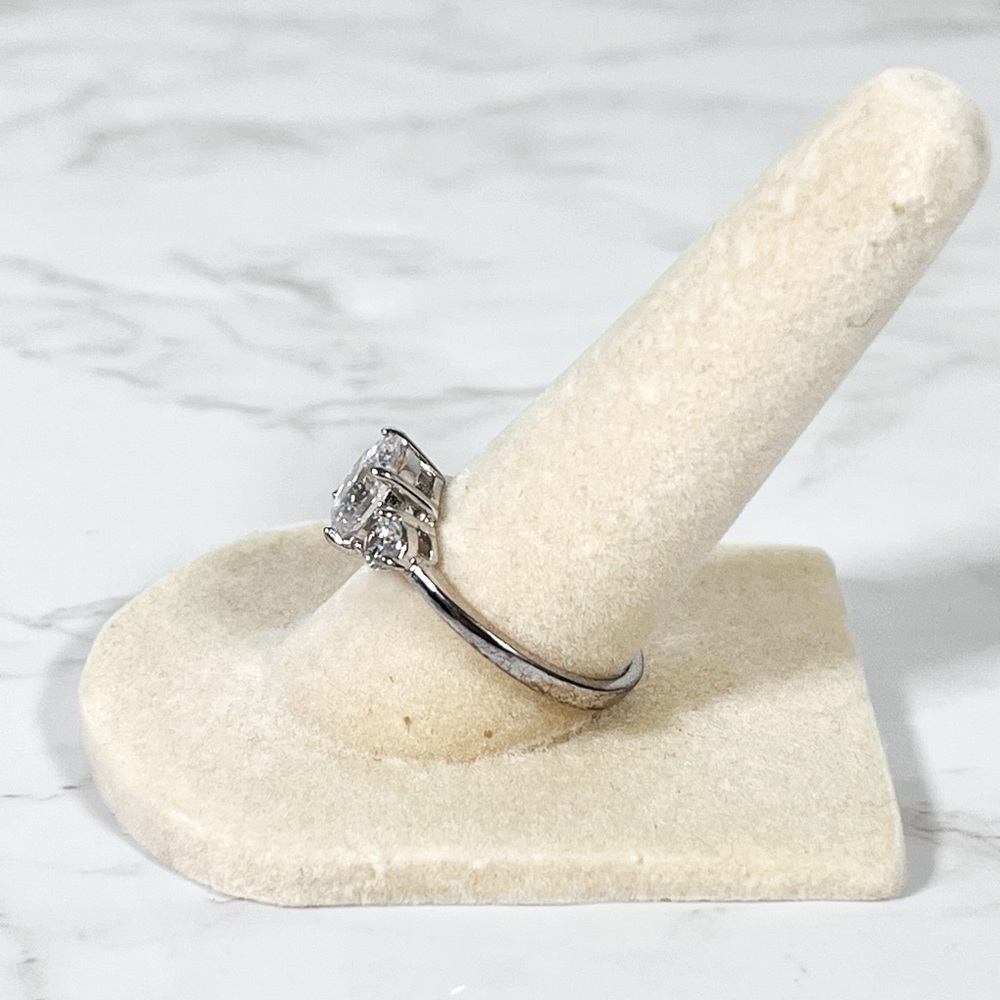 Silver Tone CZ Women's Ring - Picture 5 of 8